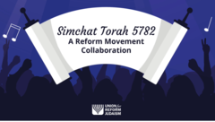 Banner Image for Simchat Torah Evening Zoom Gathering with Rabbi Jana and Special URJ Music Video